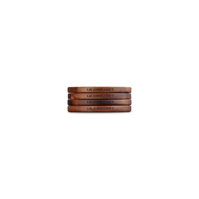 Gourmand Collection Petite Magnetic Wooden Trivet, Set of 4