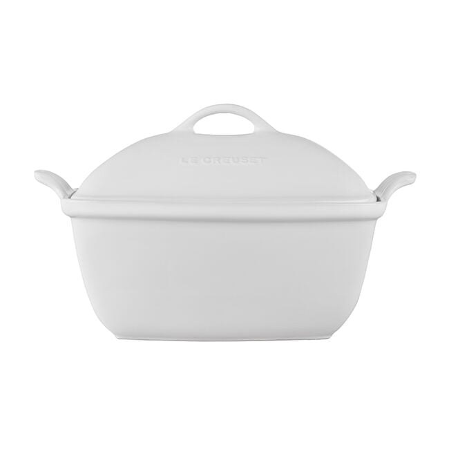 Heritage Deep Covered Rectangular BakerWhite