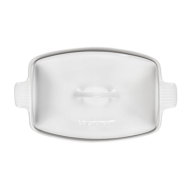 Heritage Deep Covered Rectangular BakerWhite