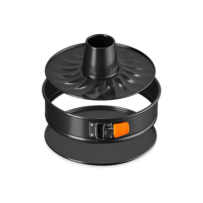 Non-stick Metal Bakeware Fluted Springform Pan with Funnel