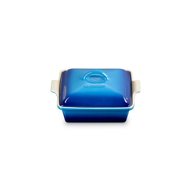 Heritage Shallow Square CasseroleAzure