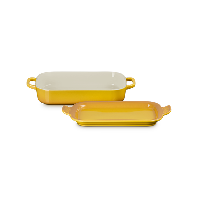 Shallow Rectangular Dish with Platter LidNectar