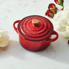 Mini Cocotte with Gold Heart Knob
