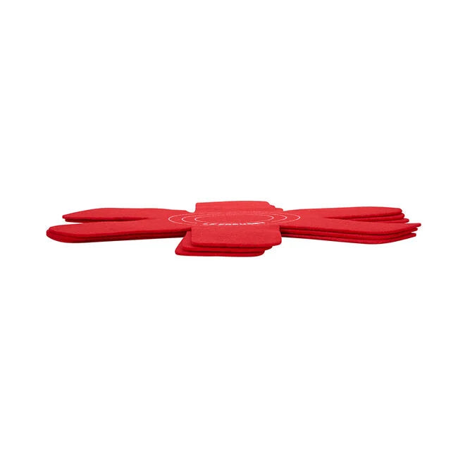 Cookware Protectors, Set of 3Cerise