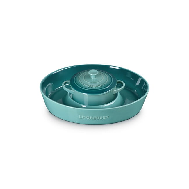 Signature Oval Chip and Dip Platter and Mini Round Cocotte SetRiviera