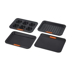 Non-stick Metal Bakeware 4-Piece Toaster Oven Set