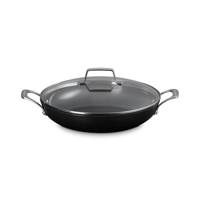 Essential Non-stick Ceramic Shallow Braiser with Glass Lid