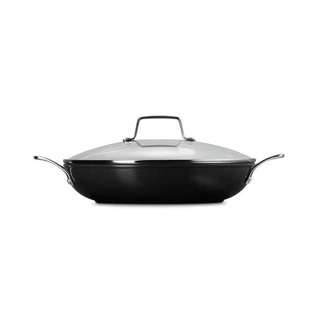 Essential Non-stick Ceramic Shallow Braiser with Glass Lid