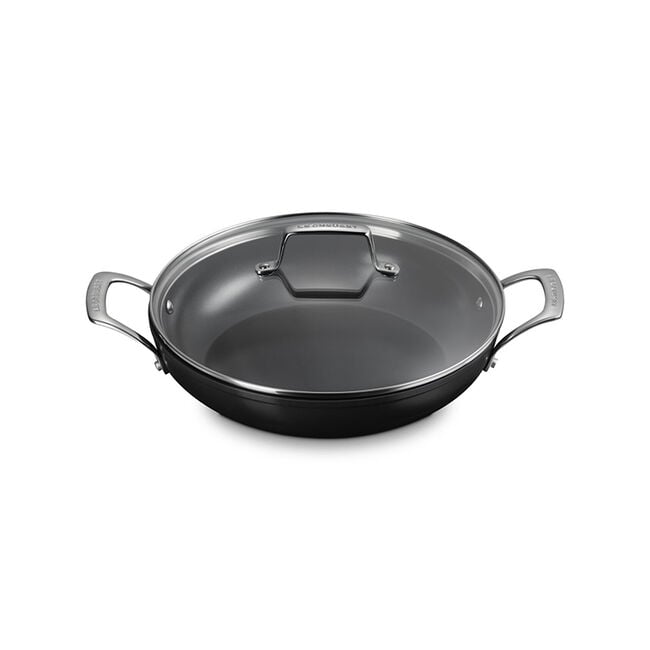 Essential Non-stick Ceramic Shallow Braiser with Glass Lid