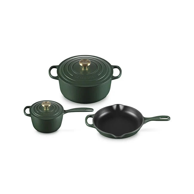 Signature Enameled Cast Iron 5-Piece Cookware SetForet