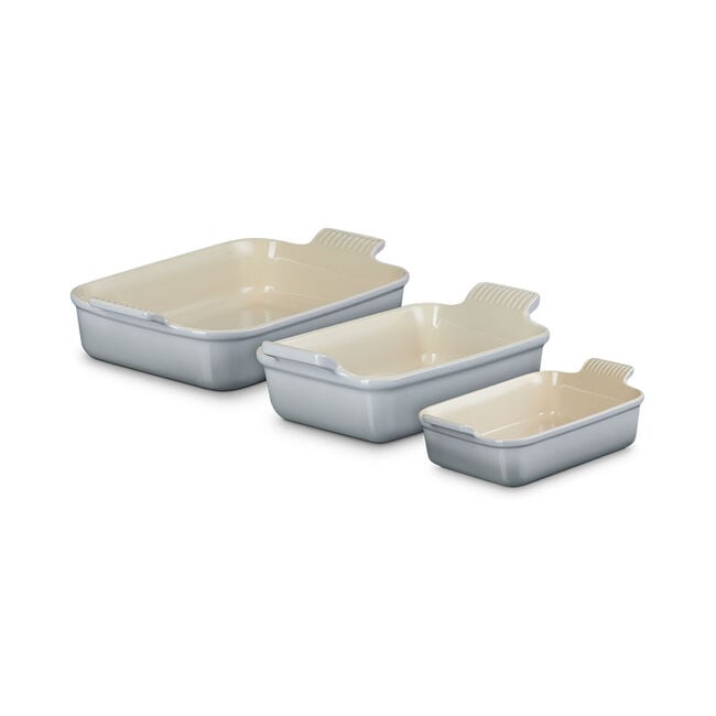 Heritage 3-Piece Rectangular Baking DishFrench Grey