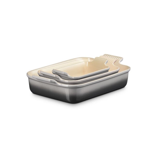Heritage 3-Piece Rectangular Baking Dish SetOyster