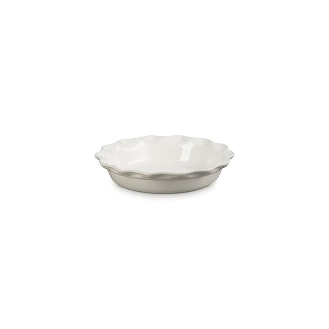 Heritage Fluted Pie DishMatte White