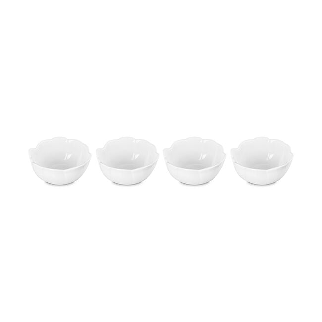 Petal Mini Bowls, Set of 4White