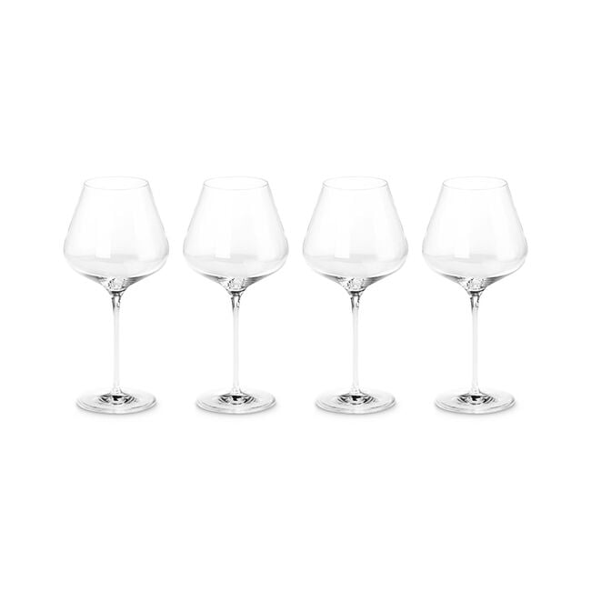Burgundy Wine Glasses, Set of 4