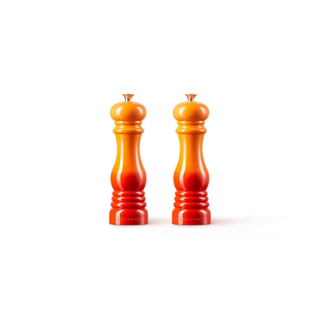 Acrylic Classic Salt and Pepper Mill SetFlame