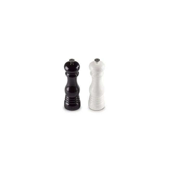 Acrylic Classic Salt and Pepper Mill SetBlack and White