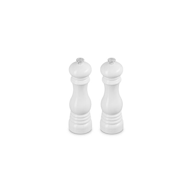 Acrylic Classic Salt and Pepper Mill SetWhite
