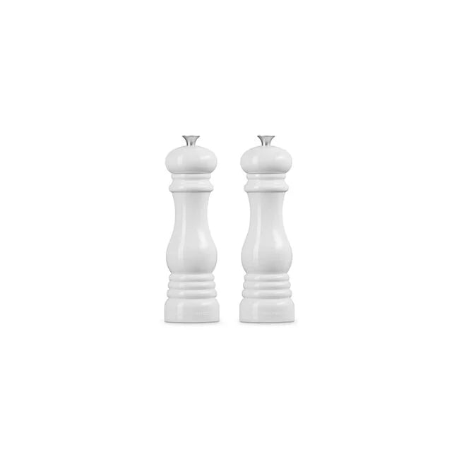 Acrylic Classic Salt and Pepper Mill SetWhite