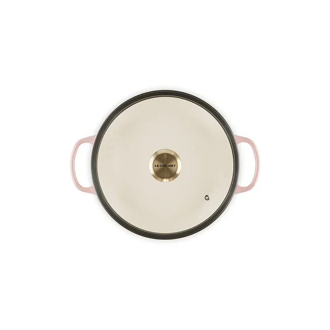 Enameled Cast Iron Signature Round Braiser with Glass LidPeche