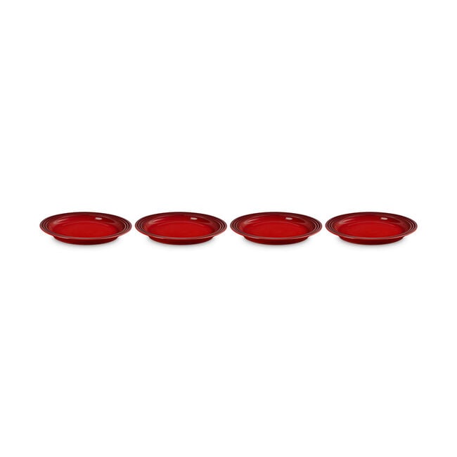 Vancouver Dinner Plates, Set of 4Cerise